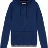 Tommy Hilfiger Dames Authentic Hoodie - Sweatvest Met Capuchon - Middeldik - Donkerblauw - Maat: M