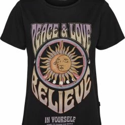 Noisy May T-shirt Nmnate S/s Top Jrs Bg 27022831 Black/peace And Dames Maat - M