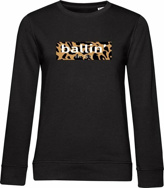 Ballin Est. 2013 - Dames Sweaters Panter Block Sweater - Zwart - Maat XXL 1 Ballin Est. 2013 - Dames Sweaters Panter Block Sweater - Zwart - Maat XXL