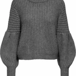 ONLY ONLSCALA L/S O-NECK PUFF PULLOVER KNT Dames Trui - Maat L