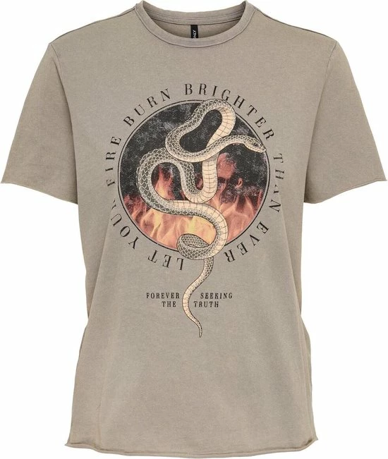 Only T-shirt Onllucy Reg S/s Fire Top Box Jrs 15281913 December Sky/snake Dames Maat - M 1 Only T-shirt Onllucy Reg S/s Fire Top Box Jrs 15281913 December Sky/snake Dames Maat - M