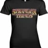 Hybris Stranger Things Dames Tshirt -2XL- Fire Logo Zwart