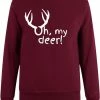 Logostar Sweater Zonder Capuchon - Jumper - Trui - Sweater - Ronde Hals Sweater - Maroon - Oh My Dear! - Maat XL