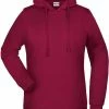 James & Nicholson James And Nicholson Vrouwen/dames Basic Hoodie (Wijn)