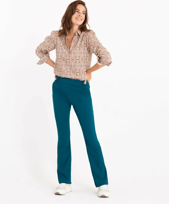 Blauwe Broek/Pantalon Van Je M'appelle - Dames - Travelstof - Maat 2XL - 7 Maten Beschikbaar 1 Blauwe Broek/Pantalon Van Je M'appelle - Dames - Travelstof - Maat 2XL - 7 Maten Beschikbaar
