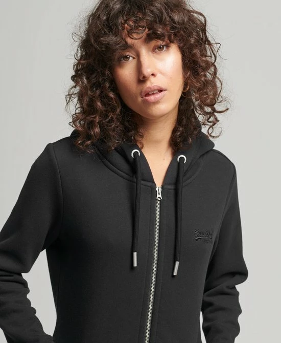 Superdry VINTAGE LOGO EMB ZIPHOOD Dames Trui - Maat 8 2 Superdry VINTAGE LOGO EMB ZIPHOOD Dames Trui - Maat 8 - Afbeelding 2