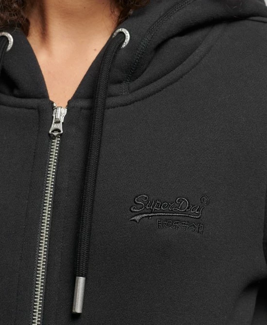 Superdry VINTAGE LOGO EMB ZIPHOOD Dames Trui - Maat 8 4 Superdry VINTAGE LOGO EMB ZIPHOOD Dames Trui - Maat 8 - Afbeelding 4