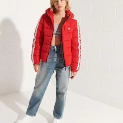 Superdry Dames Hooded Spirit Taped Puffer -Dameskleding Verkoop 550x670 19