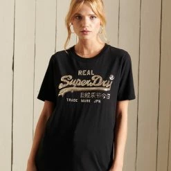 Superdry Dames Tshirt Boho Vintage Logo Met Glitter - Maat XS -Dameskleding Verkoop 550x670 4