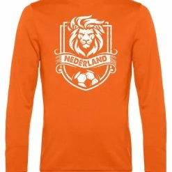 Vundy Sweater Leeuw Embleem | Oranje Holland Shirt | WK 2022 Voetbal | Nederlands Elftal Supporter | Oranje | Maat XS