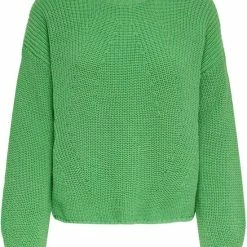 Only Trui Onlbella Life Ls O-neck Cc Knt 15279771 Green Bee Dames Maat - M
