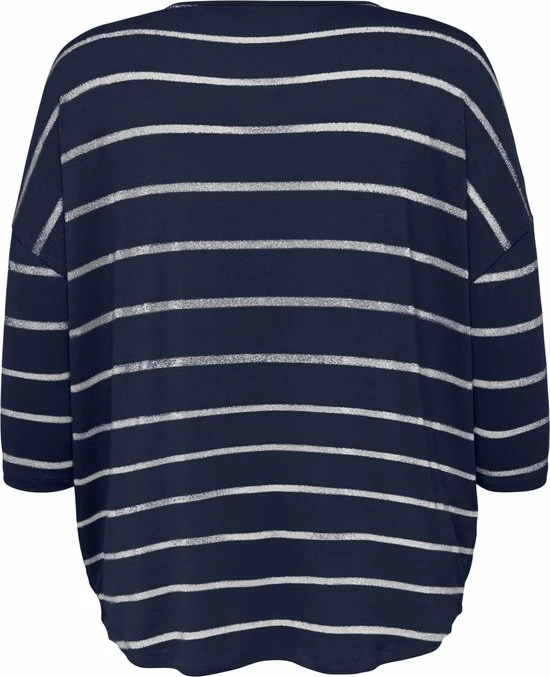 ONLY CARMAKOMA CARKARINA 3/4 LUREX TOP JRS Dames Top - Maat L-50/52 2 ONLY CARMAKOMA CARKARINA 3/4 LUREX TOP JRS Dames Top - Maat L-50/52 - Afbeelding 2