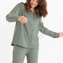 Groene Blouse Van Je M'appelle - Dames - Travelstof - Maat S - 5 Maten Beschikbaar 17 Groene Blouse Van Je M'appelle - Dames - Travelstof - Maat S - 5 Maten Beschikbaar -Dameskleding Verkoop 550x677 2