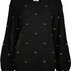 OBJECT OBJEVE NONSIA L/S PULLOVER AOP NOOS Dames Trui - Maat M