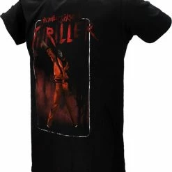 POPMERCH Michael Jackson Thriller White Red Suit T-Shirt - Officiële Merchandise -Dameskleding Verkoop 550x681