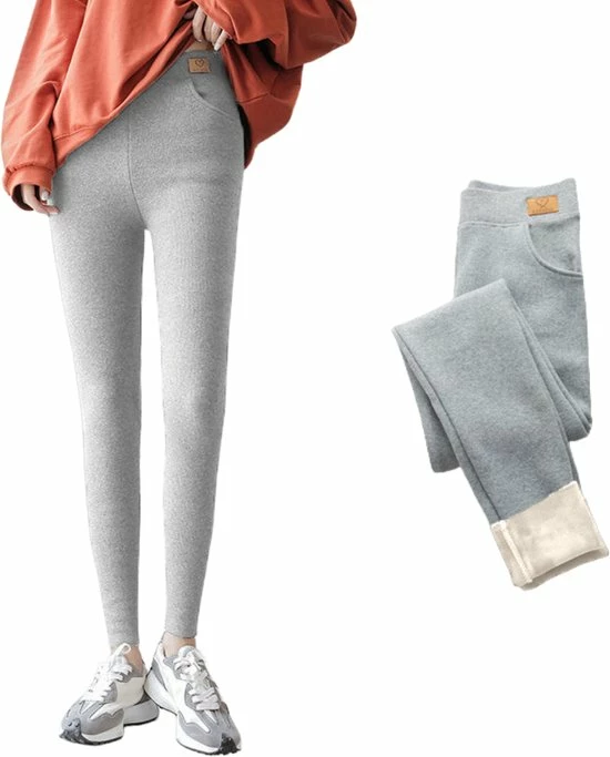 Merkloos Fleece Legging - Winter Legging - Thermo Legging - Legging Met Zakken - Thermo Kleding Dames - Thermo Legging Dames - Warme Legging - Gevoerde Legging - Dames Winter - Legging & Shapewear Dames | Licht Grijs | Maat M 1 Merkloos Fleece Legging - Winter Legging - Thermo Legging - Legging Met Zakken - Thermo Kleding Dames - Thermo Legging Dames - Warme Legging - Gevoerde Legging - Dames Winter - Legging & Shapewear Dames | Licht Grijs | Maat M