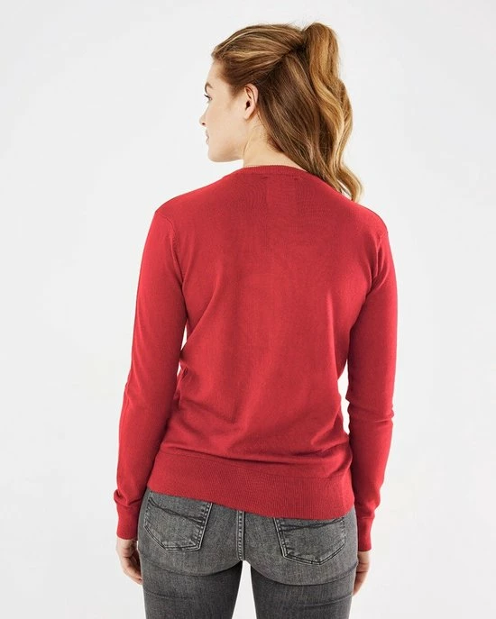 Mexx Dames Round Neck Vest SUSAN Rood 3 Mexx Dames Round Neck Vest SUSAN Rood - Afbeelding 3