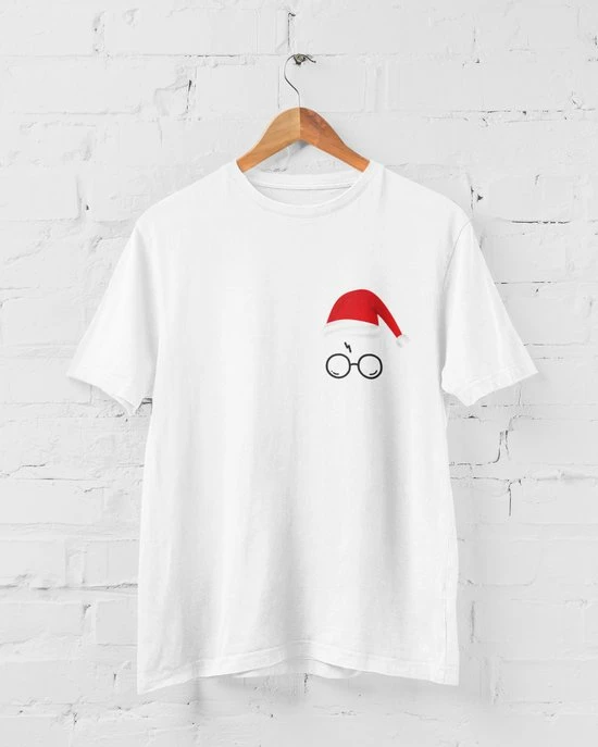 Feel Free Design Harry Potter Christmas T-Shirt | Christmas | Movie | 100% Organisch Katoen | Wit | Maat L 1 Feel Free Design Harry Potter Christmas T-Shirt | Christmas | Movie | 100% Organisch Katoen | Wit | Maat L