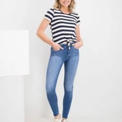 Only ONLBLUSH LIFE MID SKINNY REA12187 NOOS Medium Blue Denim Dames Jeans - Maat L X L30 -Dameskleding Verkoop 550x697