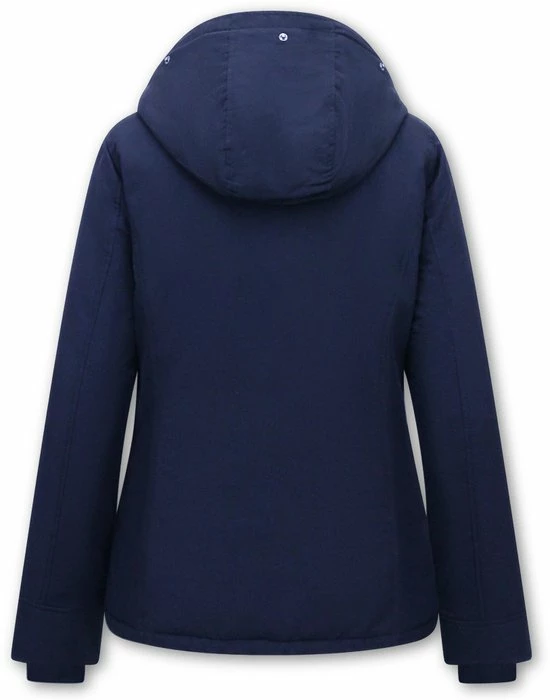 Gentile Bellini Korte Jas Dames Met Capuchon - Blauw 3 Gentile Bellini Korte Jas Dames Met Capuchon - Blauw - Afbeelding 3