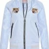 Subprime MHM Fashion - Dames Jas Zomer Bomber Jacket Tiger Heads Navy - Blauw - Maat S