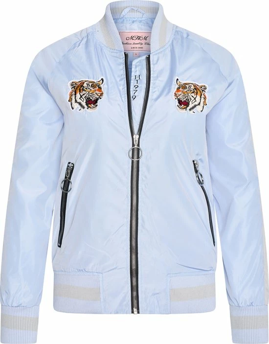 Subprime MHM Fashion - Dames Jas Zomer Bomber Jacket Tiger Heads Navy - Blauw - Maat S 1 Subprime MHM Fashion - Dames Jas Zomer Bomber Jacket Tiger Heads Navy - Blauw - Maat S
