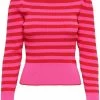 Only Trui Onlsally L/s Puff Pullover Knt Noos 15251029 Fuchsia Pink/small High Dames Maat - M