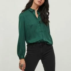 Vila Blouse Viellette Satin L/s Shirt/su - Noos 14063320 Pineneedle Dames Maat - W44 16 Vila Blouse Viellette Satin L/s Shirt/su - Noos 14063320 Pineneedle Dames Maat - W44 -Dameskleding Verkoop 550x709 3