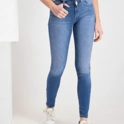 Only ONLBLUSH LIFE MID SKINNY REA12187 NOOS Medium Blue Denim Dames Jeans - Maat L X L30 -Dameskleding Verkoop 550x711 14