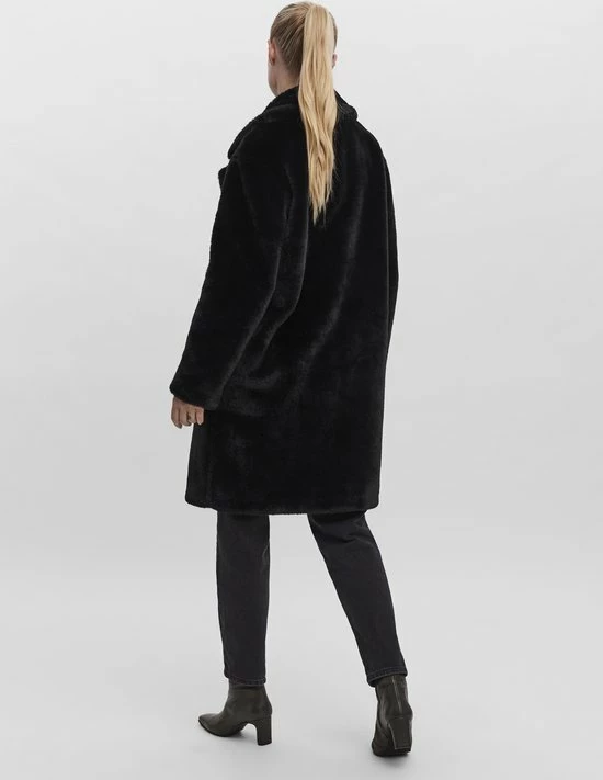 VERO MODA VMSUILYON FAUX FUR COAT BOOS Dames Jas - Maat XS 3 VERO MODA VMSUILYON FAUX FUR COAT BOOS Dames Jas - Maat XS - Afbeelding 3
