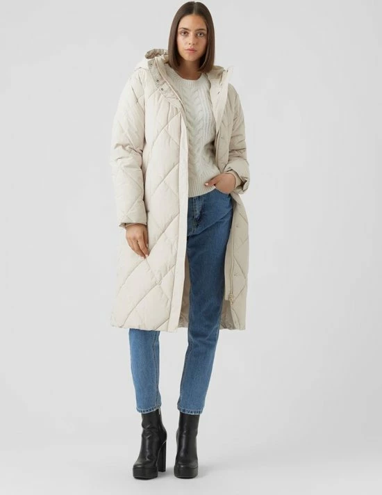 Vero Moda Jas Vmadelaloa Long Coat Ga Boos 10267606 Oatmeal Dames Maat - XS 8 Vero Moda Jas Vmadelaloa Long Coat Ga Boos 10267606 Oatmeal Dames Maat - XS - Afbeelding 8