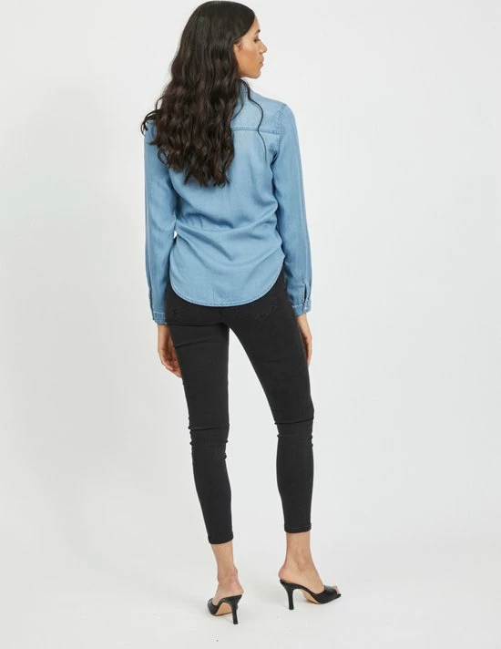 VILA VIBISTA DENIM SHIRT/SU-NOOS Dames Blouse - Maat L 2 VILA VIBISTA DENIM SHIRT/SU-NOOS Dames Blouse - Maat L - Afbeelding 2