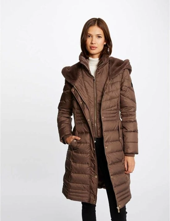 Sam Denim Gewatteerde Jas Met Capuchon Giller "Color: Choco","Size: 34" 1 Sam Denim Gewatteerde Jas Met Capuchon Giller "Color: Choco","Size: 34"