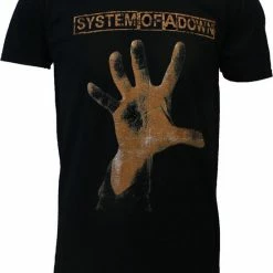 POPMERCH System Of A Down Hand Band T-Shirt Zwart - Officiële Merchandise