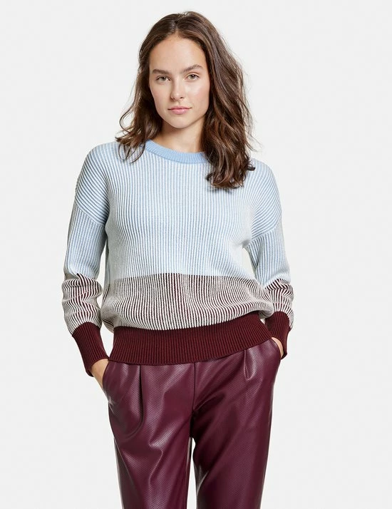 TAIFUN Dames Trui Met Colour Blocks 1 TAIFUN Dames Trui Met Colour Blocks