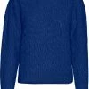 Vero Moda Trui Vmlola Ls O-neck Blouse Ga Boo 10268108 Sodalite Blue/w Melange Dames Maat - L