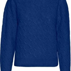 Vero Moda Trui Vmlola Ls O-neck Blouse Ga Boo 10268108 Sodalite Blue/w Melange Dames Maat - L