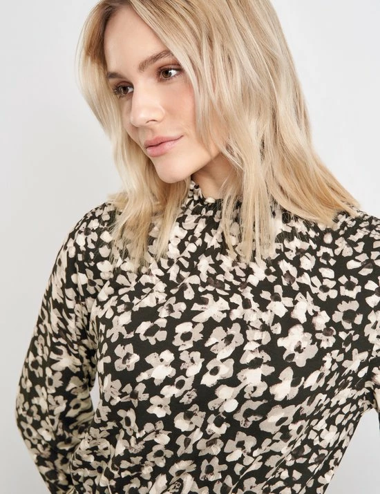 TAIFUN Dames Midi-jurk Met Bloemendessin Oak Gemustert-44 4 TAIFUN Dames Midi-jurk Met Bloemendessin Oak Gemustert-44 - Afbeelding 4