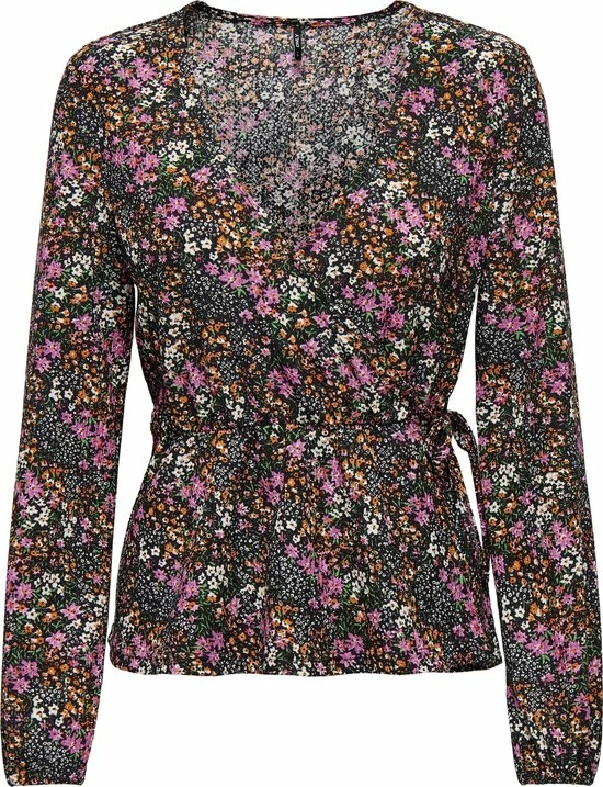 ONLY ONLOVA L/S WRAP TOP JRS Dames T-shirts - Maat S 1 ONLY ONLOVA L/S WRAP TOP JRS Dames T-shirts - Maat S