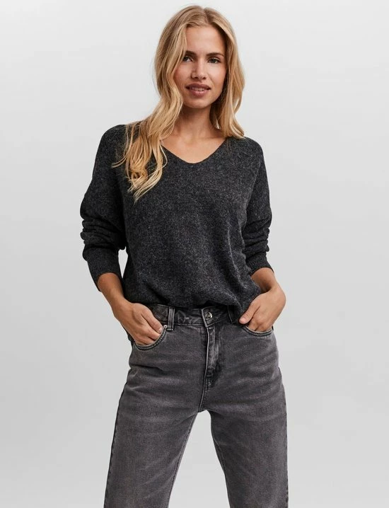 Vero Moda Trui Vmdoffy Ls V-neck Blouse Ga Noos 10252090 Black Dames Maat - L 9 Vero Moda Trui Vmdoffy Ls V-neck Blouse Ga Noos 10252090 Black Dames Maat - L - Afbeelding 9