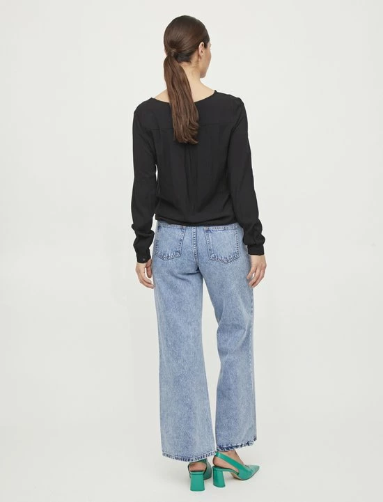 VILA VIPAYA V-NECK L/S SHIRT/SU - NOOS Dames Blouse - Maat 34 4 VILA VIPAYA V-NECK L/S SHIRT/SU - NOOS Dames Blouse - Maat 34 - Afbeelding 4