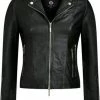 GILL'S QUEEN BLACK - Dames Leren Jas - Biker Jack - 100% Lamsleer - Zwart