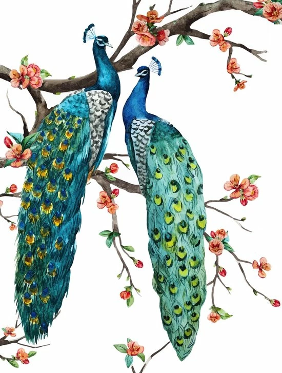 Fliex - Sweater - Roze - Pauwen - Bloemen - XXL 2 Fliex - Sweater - Roze - Pauwen - Bloemen - XXL - Afbeelding 2