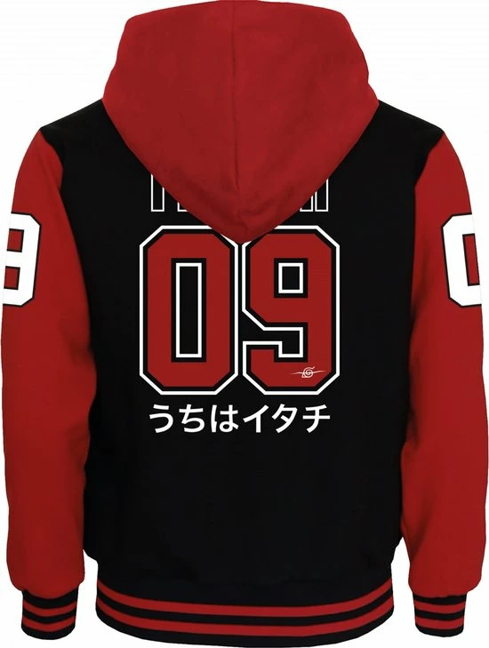 Cotton Naruto - Itachi 09 Hoodie Met Rits Rood/Zwart (XL) 2 Cotton Naruto - Itachi 09 Hoodie Met Rits Rood/Zwart (XL) - Afbeelding 2