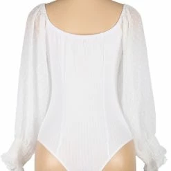 Merkloos Witte Stretch Off The Shoulder Body | Dames Bodysuit Top | Maat 42/44 8 Merkloos Witte Stretch Off The Shoulder Body | Dames Bodysuit Top | Maat 42/44 -Dameskleding Verkoop 550x730 3