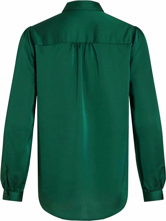 Vila Blouse Viellette Satin L/s Shirt/su - Noos 14063320 Pineneedle Dames Maat - W44 3 Vila Blouse Viellette Satin L/s Shirt/su - Noos 14063320 Pineneedle Dames Maat - W44 - Afbeelding 3