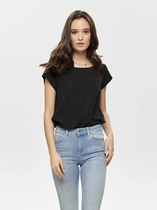 ONLY ONLVIC SS SOLID TOP NOOS WVN Dames T-Shirt - Maat 34 3 ONLY ONLVIC SS SOLID TOP NOOS WVN Dames T-Shirt - Maat 34 - Afbeelding 3