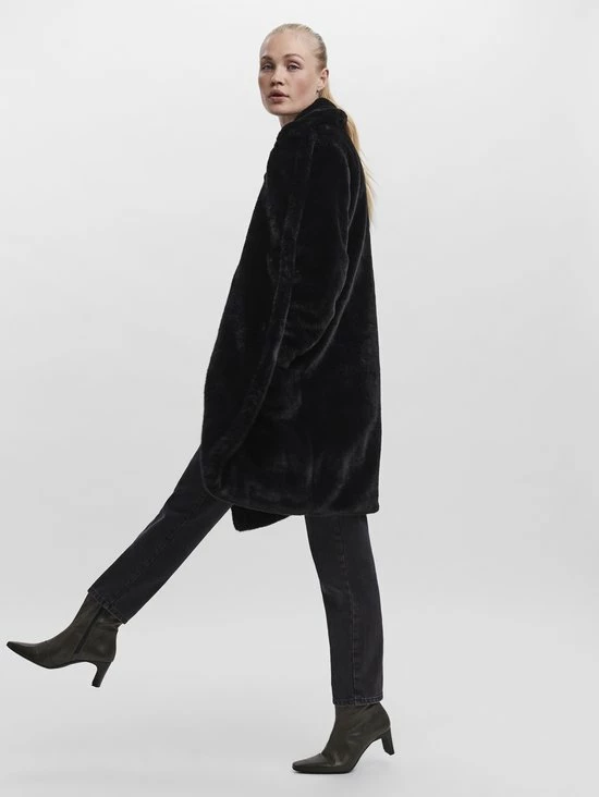 VERO MODA VMSUILYON FAUX FUR COAT BOOS Dames Jas - Maat XS 6 VERO MODA VMSUILYON FAUX FUR COAT BOOS Dames Jas - Maat XS - Afbeelding 6