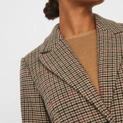 VERO MODA VMBLAST CHECK LONG WOOL JACKET GA Dames Jas - Maat XS -Dameskleding Verkoop 550x733 111