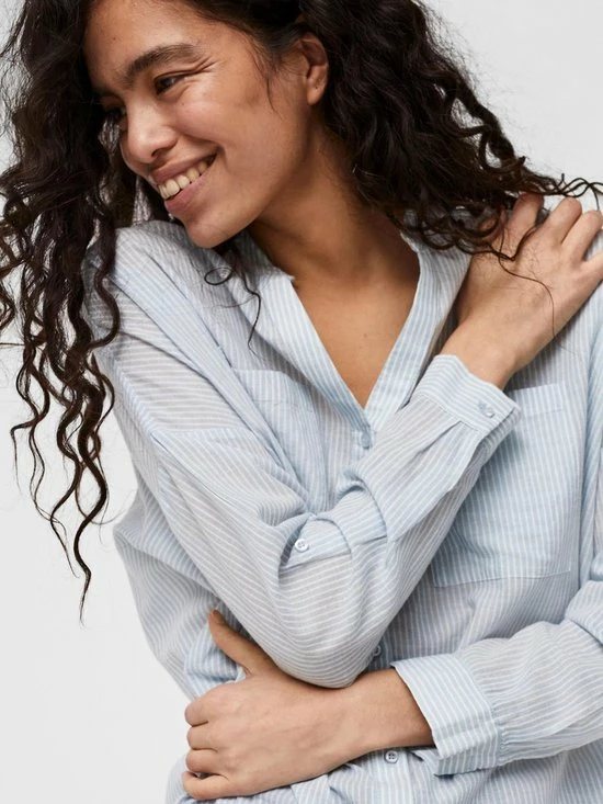 Vero Moda VMISABELL L/S FOLD UP TUNIC NOOS Dames Blouse - Maat XS 6 Vero Moda VMISABELL L/S FOLD UP TUNIC NOOS Dames Blouse - Maat XS - Afbeelding 6